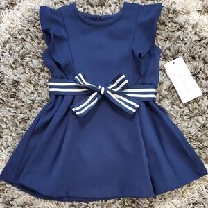 NEW Ralph Lauren Belted Navy Dress